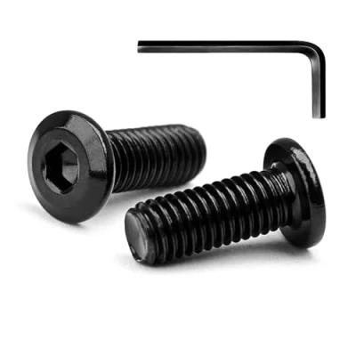 Image of MINHER M4 x 18mm 10Pcs Flat Head Hex Socket Cap Screws Bolts, Furniture 304 Stainless Steel 18 8, Full Thread (with Spanner)