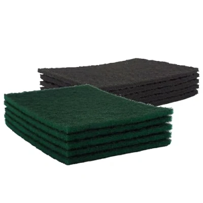Image of Mirka Mirlon Scotchbrite Clean &amp; Finishing Hand Pads Mix Grits 5 x Green Fine P320 Grey Ultra P1500 Grit [150mm 230mm] 150x230mm Box of 10 Scotch Brite Automotive Sanding