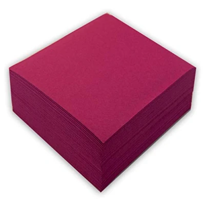 Image of MORIGAMI, Premium Standard Size Napkin 1/4 Fold 50 Napkins Airlaid Finish Raspberry (SER41007703)