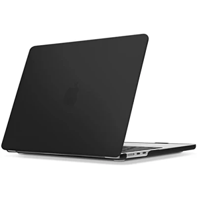 Image of TECOOL Case Compatible with MacBook Air 13.6 Inch M3 M2, 2024 A3113 &amp; 2022 A2681, Ultra Slim Hard Shell Cover, Soft Touch Matte Black