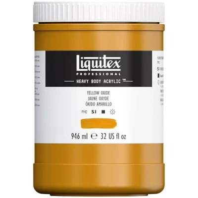 Image of Liquitex Heavy Body Acrylic Paint, Oxide Yellow, 946 ml (Pack of 1)