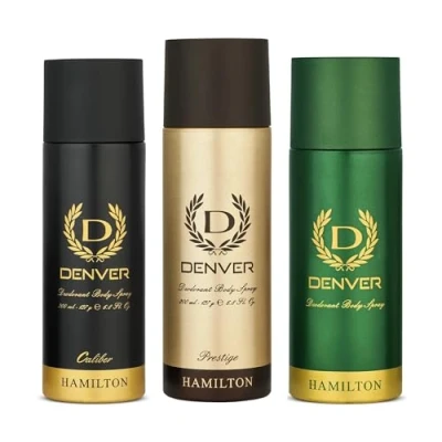 Image of Denver Hamilton, Prestige and Caliber Deo Combo (Pack of 3) Deodorant Spray For Men(165 ml)(Ship from India)