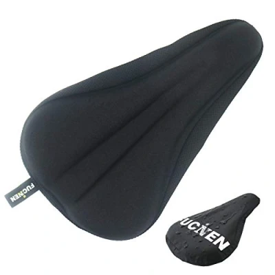 Image of 10.5*6.3 inch Bike Gel Narrow Seat Cover Padded FUCNEN Traditional Small Saddle Cushion for Road Mountain City Bicycle Cycling Great Helps on Sores Comfy Kids