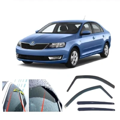 Image of AC WOW 4x Wind Deflectors for SKODA Rapid SEAT Toledo 2012 2013 2014 2015 2016 2017 2018 2019 2020 2021 2022 Acrylic Sun Visors Rain Weather Shields