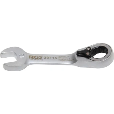 Image of BGS 30715 Ratchet Combination Wrench short reversible 15 mm