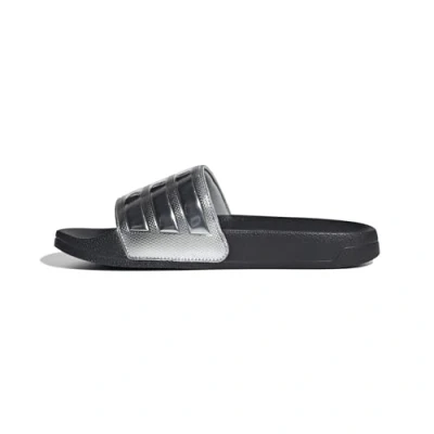 Image of adidas Unisex Adilette Shower Slides Flip Flop, core Black/Silver met./Silver met, 4 UK