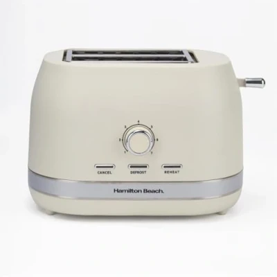 Image of Hamilton Beach Ella 2 Slice Matte Cream Toaster