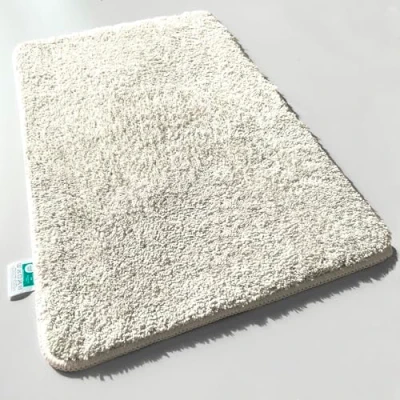 Image of casa pura Deep Pile Soft Bath Mat, High Fluffy Bathroom Rug (Cream/Ivory, 50 x 80 cm) Non slip Machine Washable Floor Mat Rug, Large Shaggy Carpet Runner