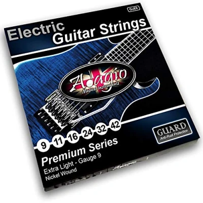 Image of Adagio Premium Electric Guitar String Set COATED AntiRust Extra Light 009 042 Pack