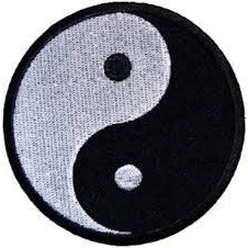 Image of Playwell Martial Arts Embroidered Badge Yin Yang Patch NO 40