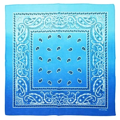 Image of Zac&#039;s Alter Ego Two Tone Paisley Retro Vintage Style Cowboy Bandana/Face Mask/Durag/Neckerchief/Wrist Wrap