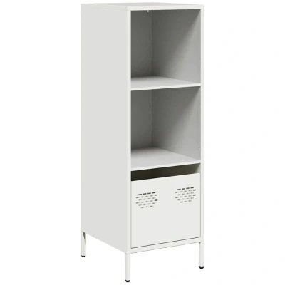 Image of vidaXL Highboard White 35x39x103.5 cm Steel
