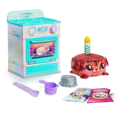 Image of Cookeez Makery Party Treatz Oven Mix &amp; Make a Birthday Cake Plush Best Friend, Place your Dough in the and Be Amazed When Warm, Scented, Interactive, Friend Comes Out