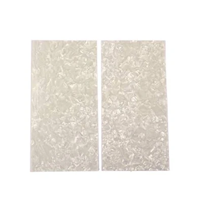 Image of Alnicov Guitar Veneer,Celluloid Head Veneer White Pearl Sheet Luthier 2PCS