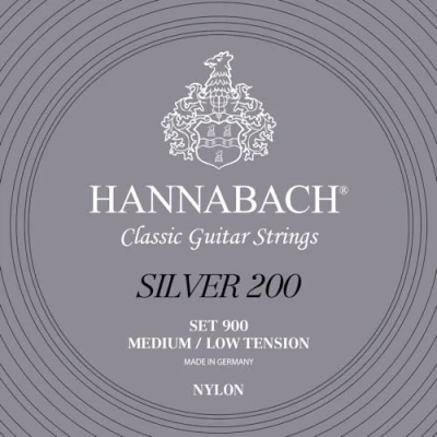 Image of Hannabach Classical Guitar Strings Series 900 Medium Low Tension Silver 200 Set 900MLT