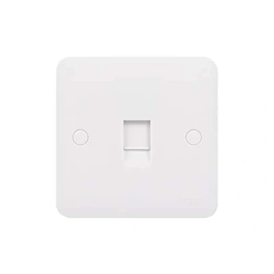 Image of Schneider Electric Lisse White Moulded Single Data Socket, CAT 6, RJ45, GGBL7071C6S,