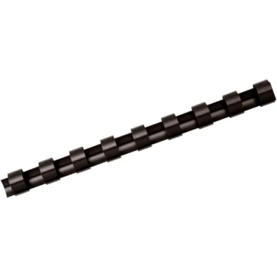 Image of Fellowes A4 14 mm Plastic Binding Combs for Comb Machine, Binds 81 to 100 Pages, Black, Pack of 25, 5331902