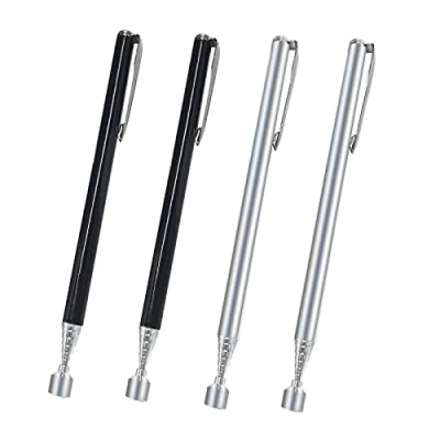 Image of SyiXute 4 Pcs Telescopic Pick Up Tools Rod,2 LB Extendable Magnetic Handheld Stick Pen,Extending to 65cm,Stainless Steel Portable Retrieval Pen with Clip for Pickup Screws Nuts