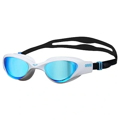 Image of arena The One Mirror Unisex Adult Swim Goggles, Swimming Goggles with Wide Mirrored Lenses, Anti Fog Treatment, UV Protection, Self Adjusting Nose Bridge, Orbit Proof Seals