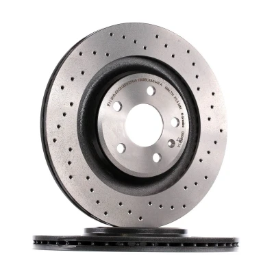 Image of 8K0615601C Brake disc BREMBO XTRA LINE 09.B040.1X 330mm 22mm 5 perforated/vented Coated High carbon AUDI: A4 B8 Saloon, Avant, A5 Sportback