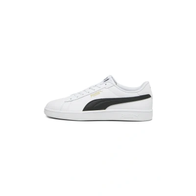 Image of Puma Smash 3.0 Trainers White black gold, Size: 6.5, gold leather and imitation