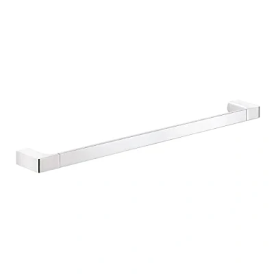 Image of Gedy G Kuala Lumpur Towel Rail cm.60, Chrome Colour, Components in Cromall, Brass and Glass, 2 Year Warranty, Dimensions 2.5 x 60 6.6 cm Weight 0.671 kg, Design R&amp;S Chrome,