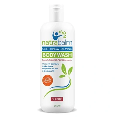 Image of Natrabalm SLS Free Body Wash (Shower Gel) Soothing and Cooling for Psoriasis &amp; Eczema Prone Skin 250ml