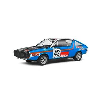Image of Solido 421182890 1:18 RENAULT 17 BLUE #42 POUCHELON/DORANGEON RALLYE ABIDJAN NICE 19 Collectible Miniature Car