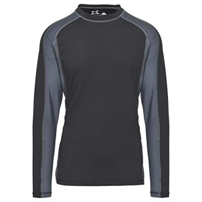 Image of Trespass Explore, Black X, XXS, Quick Dry Longsleeved Stretch Baselayer Top for Men, XX Small / 2X 2XS,