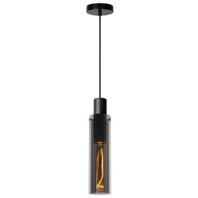 Image of Orlando Modern Pendant Light Ø 10cm 1xE27 Smoke Grey
