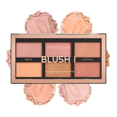 Image of Profusion Cosmetics Blush I 6 Shade Palette (natural matte and shimmer finish)