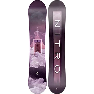 Image of Nitro Snowboards Women&#039;s Mercy BRD &#039;23 All Mountain Board, Twin Cam Out Camber, Urban