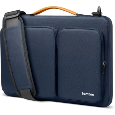 Image of tomtoc 360 Protective Laptop Shoulder Bag for 13 inch MacBook Air M3/A3113 2024, M2/A2681 M1/A2337, Pro M2/A2686 M1/A2338 2024 2016, 12.3&quot; Surface 11/109/8/X/7+/7/6/5, Water resistant