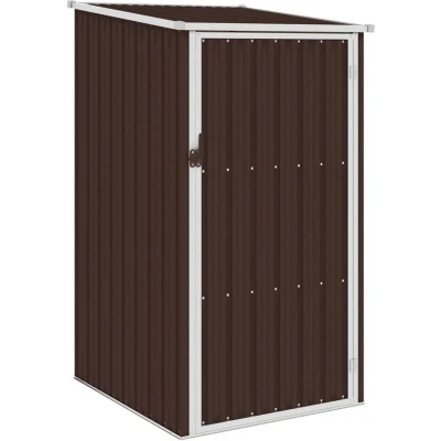 Image of vidaXL Garden Shed Brown 87x98x159 cm Galvanised Steel