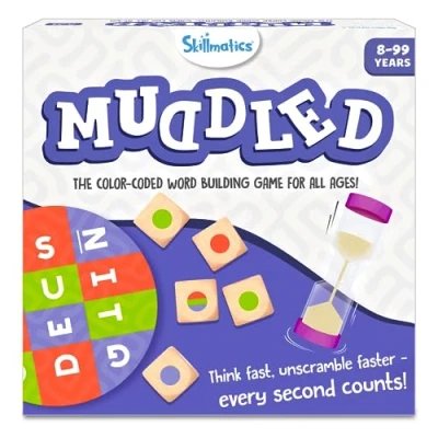 Image of Skillmatics Word Building Game Muddled, Fast paced Game, Fun for Kids &amp; Families, Gifts Boys Girls Ages 8, 9, 10, Up