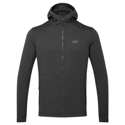 Image of Gill Mens Quest Full Zip Hoodie Thermal, Breathable &amp; Moisture Wicking (Black, M)
