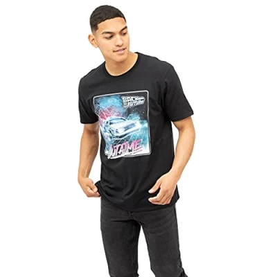 Image of BACK TO THE FUTURE Men&#039;s Outatime T Shirt, Black, X Large