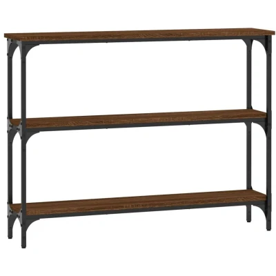 Image of vidaXL Console Table Brown Oak 100x22.5x75 cm Engineered Wood