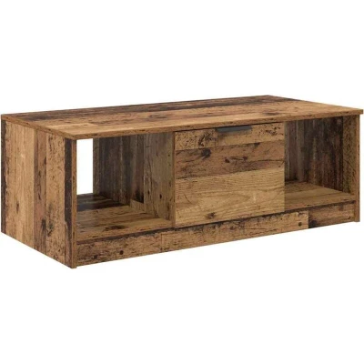 Image of vidaXL Coffee Table Old wood 100 x 50 36 cm Engineered