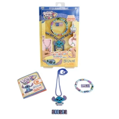 Image of Sticki Rolls Stitch Pendant Pack, Wearable Sticker Jewellery, Collectable Toys, Disney