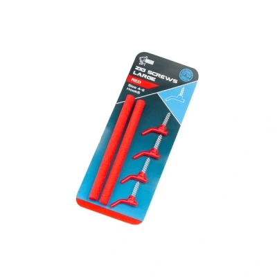 Image of Nash Zig Screw Kit Large Red (6pcs) Artificial bait