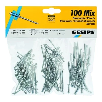 Image of Gesipa 639.11 Blind Rivet Assortment, Pack of 100