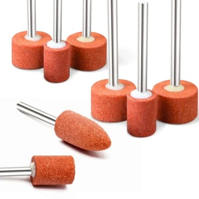 Image of 42Pcs Grinding Polishing Head Abrasive Stone, Mounted Stone Set Compatible with Dremel Rotary Tool Accessories, Sanding Drill Bit 3mm(1/8&quot;) Shank for Jade Mold Metal