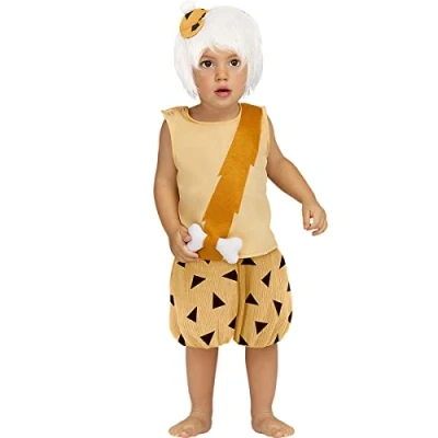 Image of Funidelia Bamm costume for babies The Flintstones OFFICIAL size 1 2 years Cartoons, Caveman Orange Costumes kids &amp; baby fancy dress Halloween, carnival parties