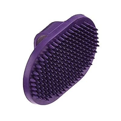 Image of Classic Pet Products Rubber Oval Brush, Purple