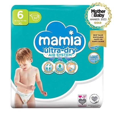 Image of 2X Mamia Size 6 Nappies 30 Pack