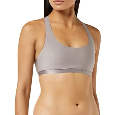 Image of Calvin Klein Women&#039;s Unlined Bralette Bra, Grey Sand, M