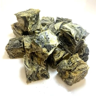 Image of Medium Cod Fish Cubes 2kg PREMIUM 100% Natural Dried Skin Dog Treats Chews U.K. Sourced Air