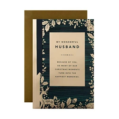 Image of Hallmark Christmas Card for Husband Traditional Heartfelt Verse