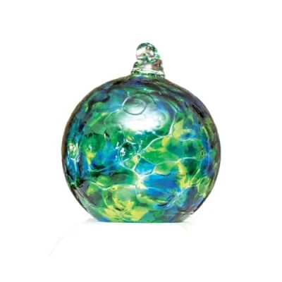 Image of Milford Glass Hanging Ball Friendship Globe Medium Home Decor Ornament Sea Green 9cm